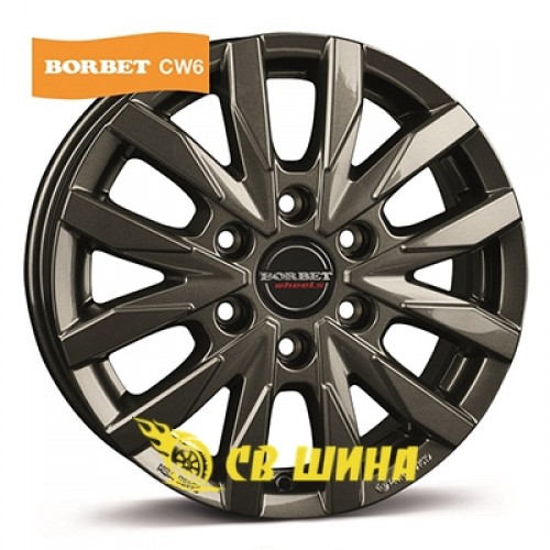 Borbet CW6 6,5x16 6x130 ET54 DIA84,1 (mistral anthracite glossy polished)