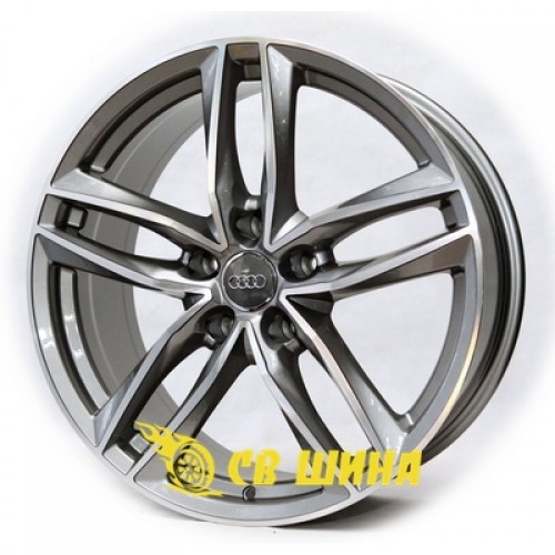 Replica Audi (A5228) 9x20 5x112 ET33 DIA66,6 (matt grey machined face)