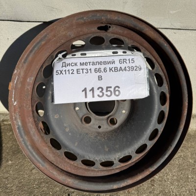 Диски Steel Noname 6x15 5x112 ET31 DIA66,6 (black) Б/У